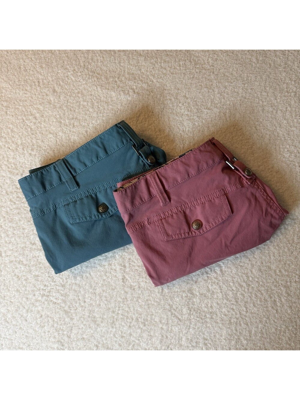 Athleta Women’s Shorts Size 6 Lot of 2 Pink Blue Stretch Hiking Casual